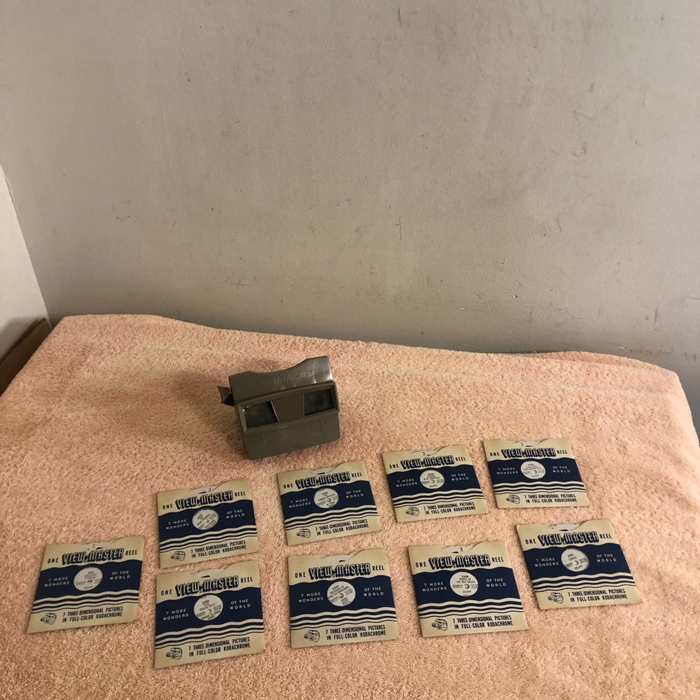 Vintage GAF View-Master Plus 9 Vintage Kodachrome Egypt Reels With Booklets